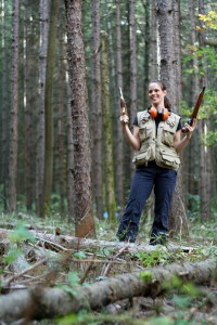 FDC Fight Director Casey Hudecki with pistols